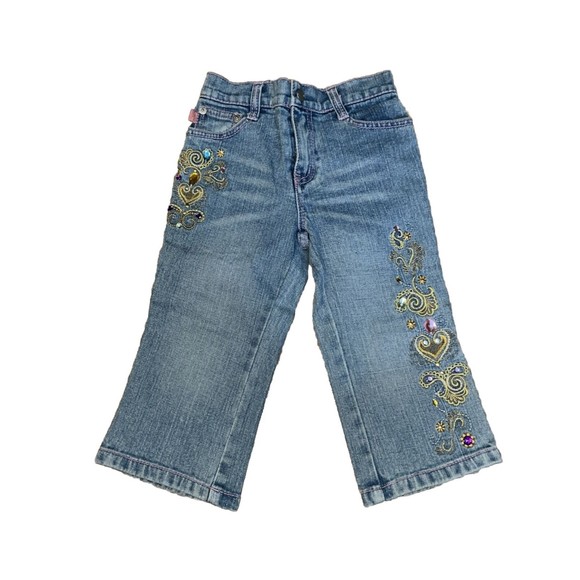 Bongo Girls Sz 6 Pink Jeweled‎ Embellished Jeans - Picture 1 of 7